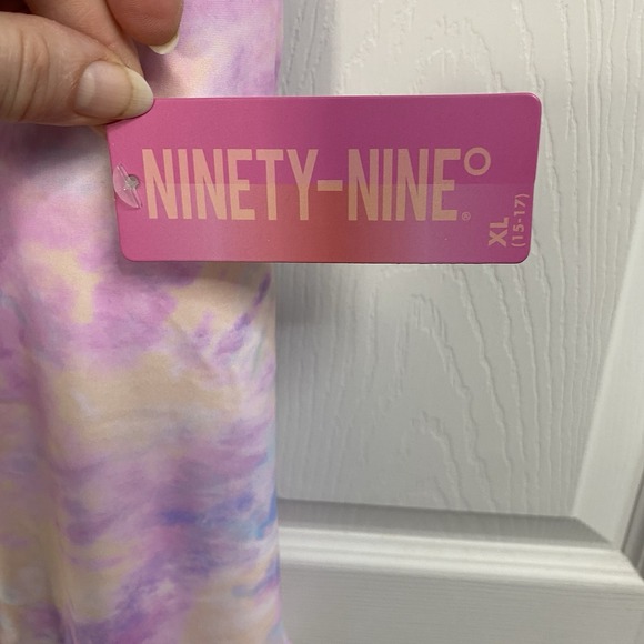 Ninety-Nine NWT Pinks‎ & Purples womens One-Piece Swimsuit Cut Out Back Sz.XL - Picture 7 of 11